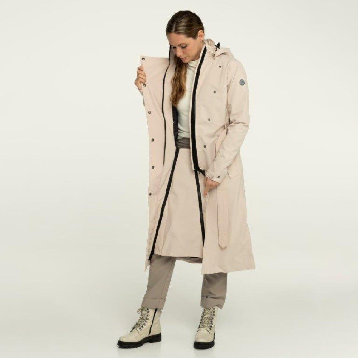Trench Coat Long Chaqueta de lluvia Urban Outdoor Mujeres Cement 5/7
