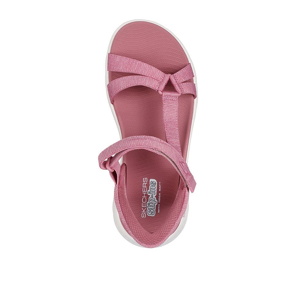 Sandali Skechers Go Walk Flex Sandal, Rosa, Donne 3/4