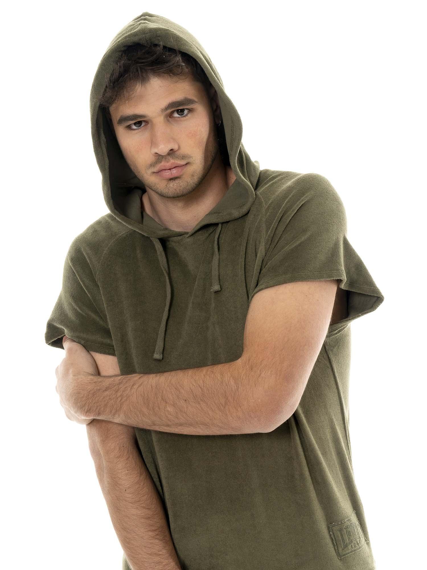 Sweat-shirts sans manches en coton éponge Leone Natural pour hommes 6/6