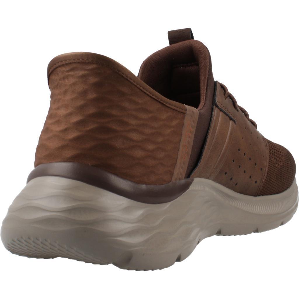 Ténis Skechers Modelo Garner - Newick Slpi - Ins Cor Castanho 3/5