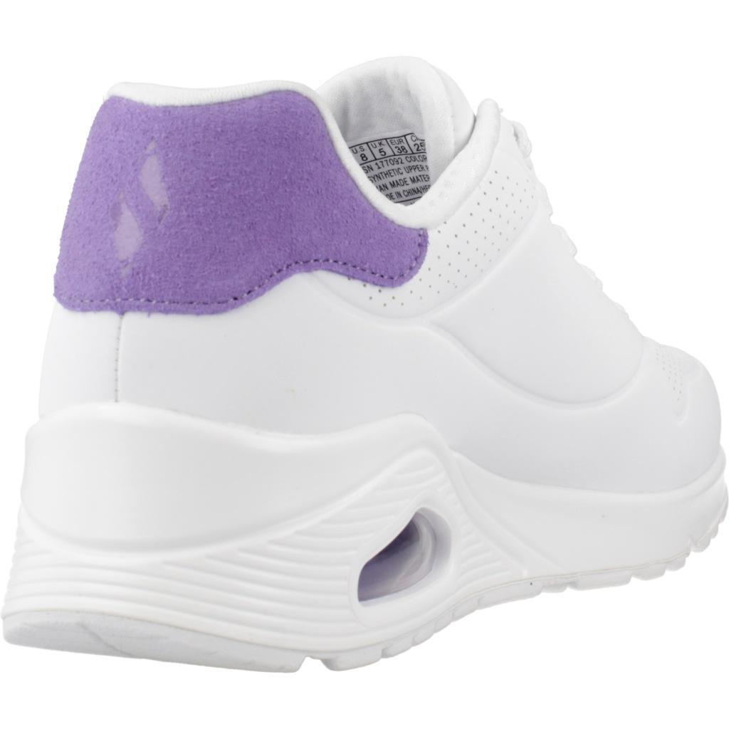 SKECHERS Femme UNO POP BACK Sneakers Blanc / Vert menthe 3/5