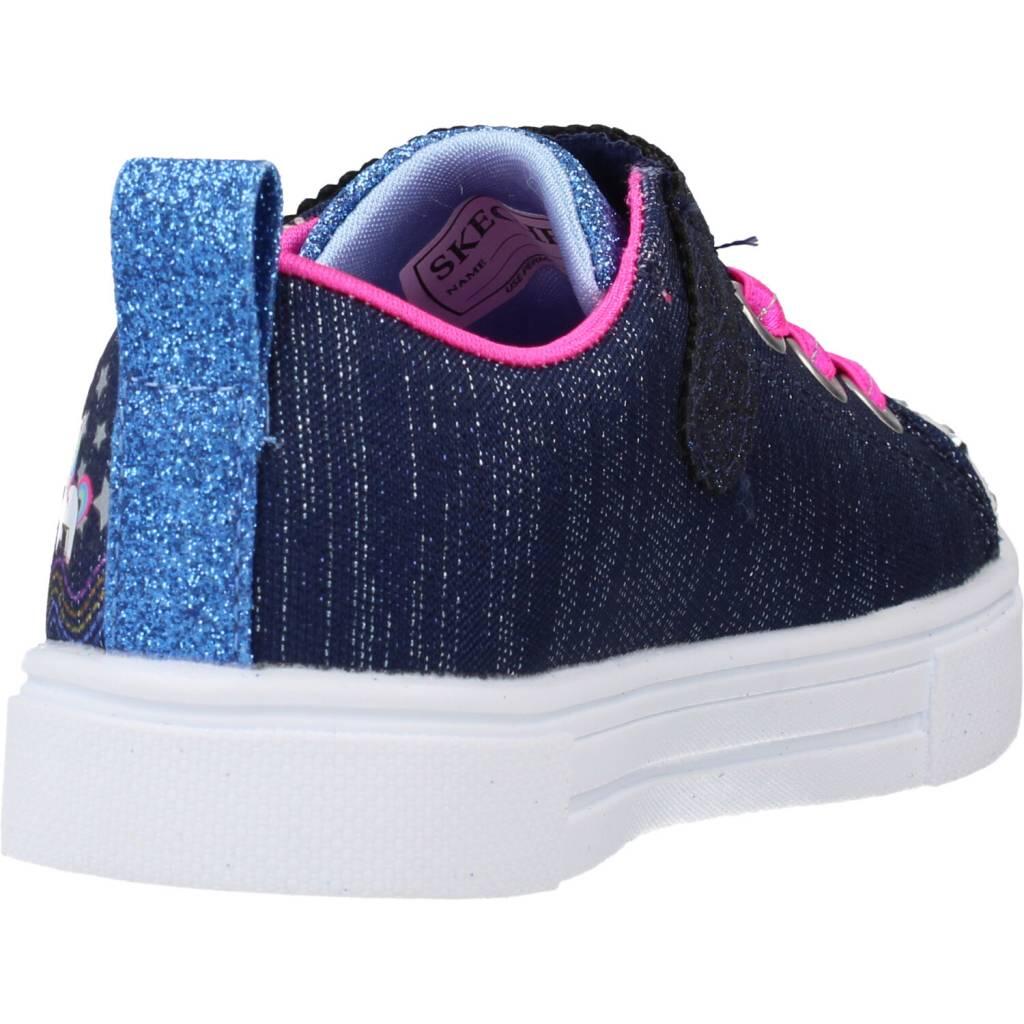 SKECHERS Enfants TWINKLE SPARKS UNICORN SUNSHINE Sneakers Bleu marine/Multicolor 3/5
