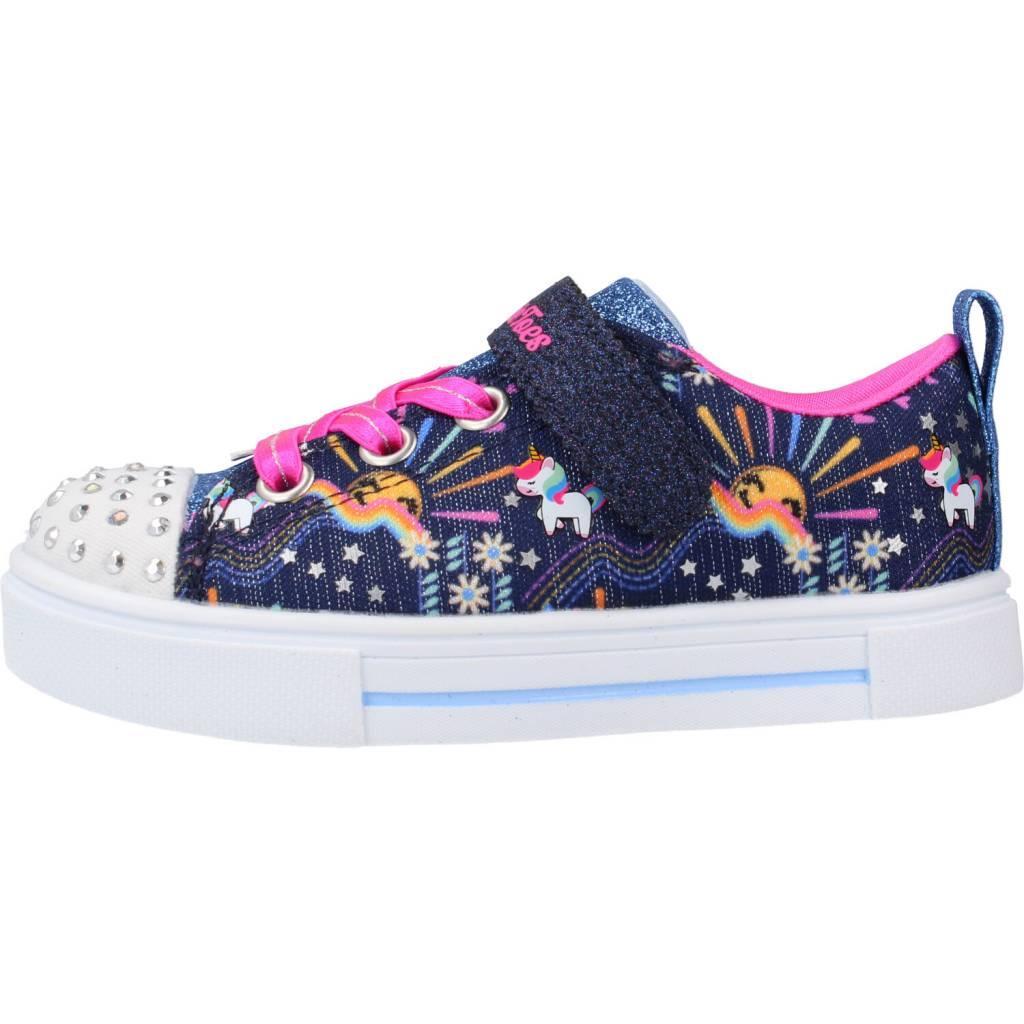 SKECHERS Enfants TWINKLE SPARKS UNICORN SUNSHINE Sneakers Bleu marine/Multicolor 2/5