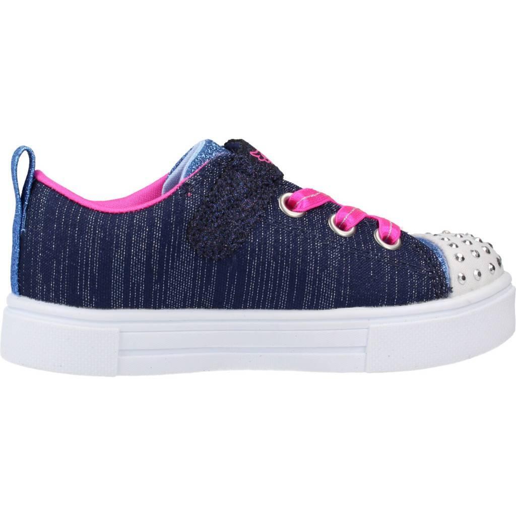 SKECHERS Enfants TWINKLE SPARKS UNICORN SUNSHINE Sneakers Bleu marine/Multicolor 4/5