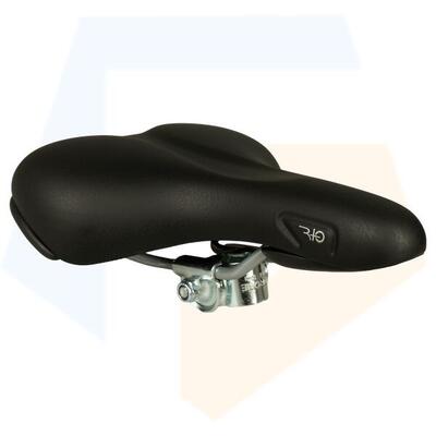 Selle royal rio plus city fietszadel - unisex zadel - zwart
