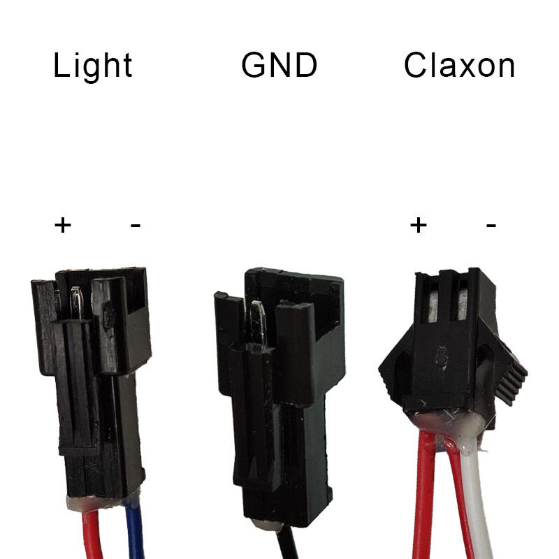 Faro led con claxon 36V-60V con conector SM 3/3