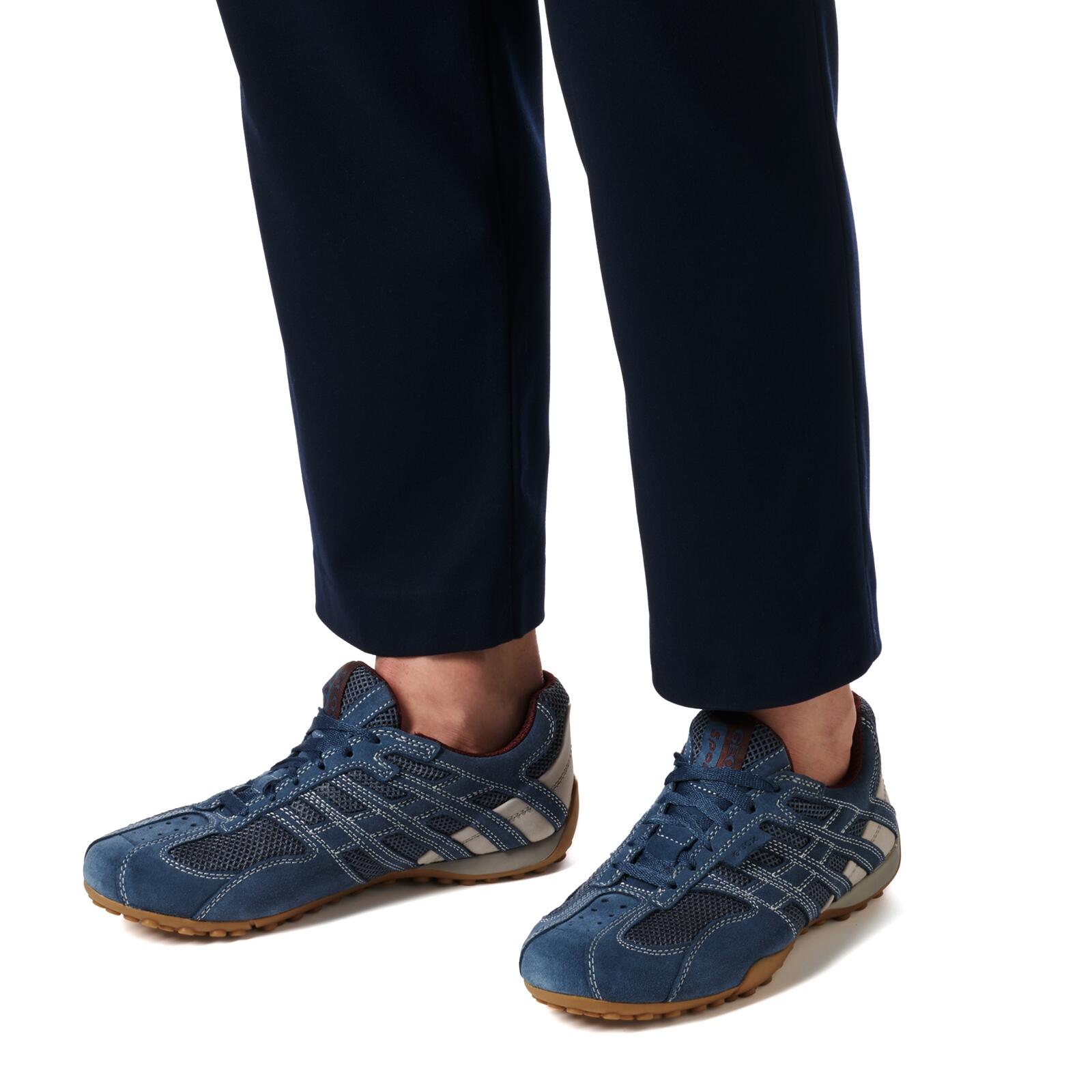 Geox U Snake Original A -  Herren Leder Sneaker U55MNA  C4348 Lt Avio 6/6
