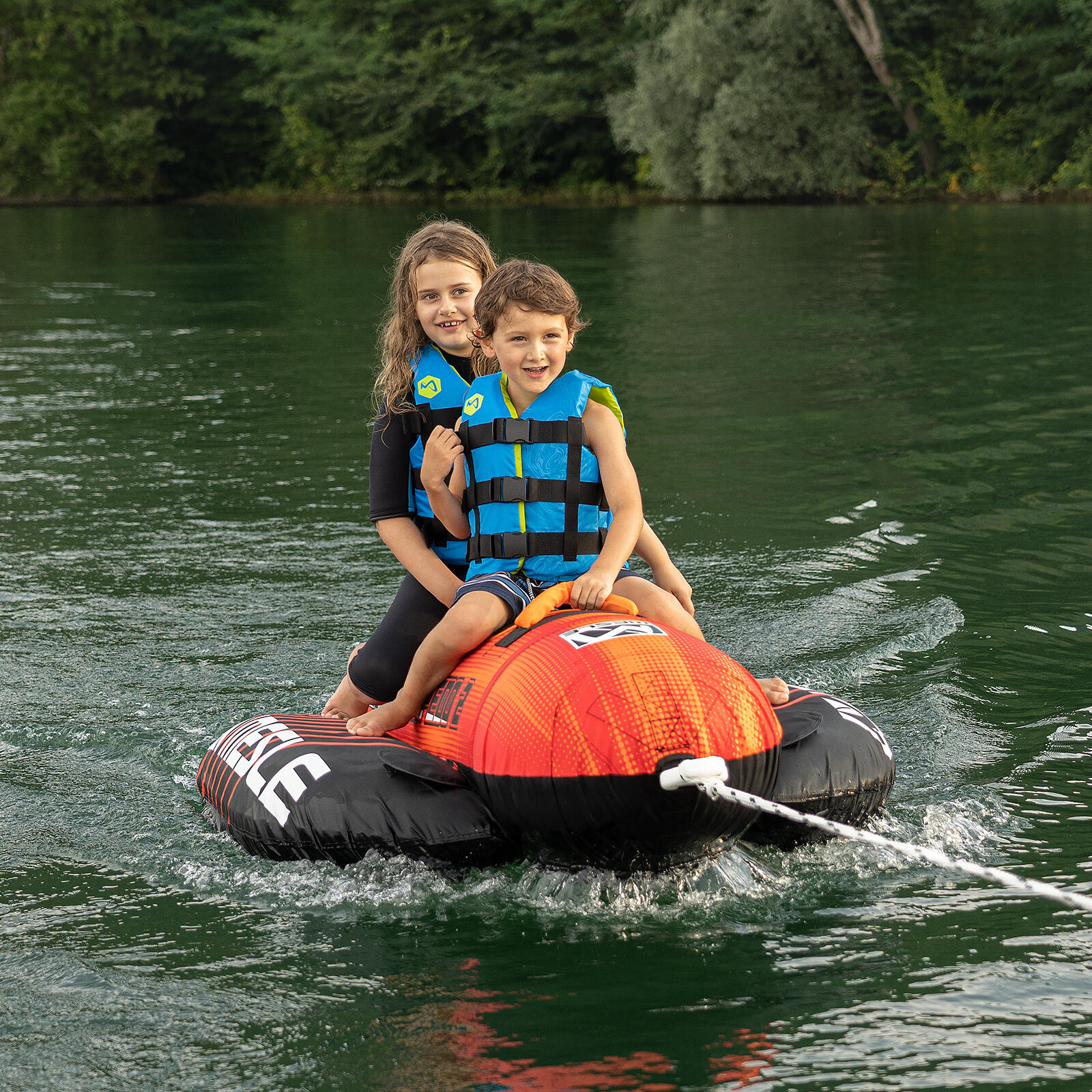 Wassergleiter Torpedo 2 Personen mit Leine Bananenboot rot Mesle 7/8