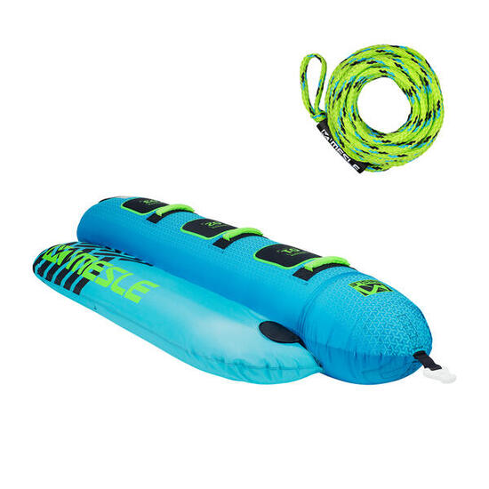 Pack Bouée Tractée Banane Torpedo avec Corde, 2 - 4 Places Gonflable pour Bateau