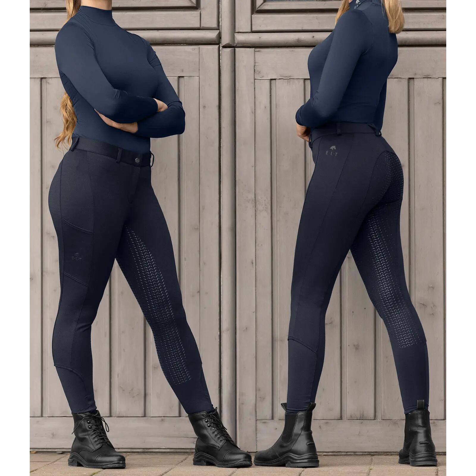 Pantaloni da equitazione full grip termici per ragazza ELT Essential Silikon 3/3