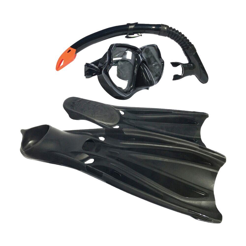 Land & Sea Sports Whitsunday Snorkelling Fins Goggles Set Black