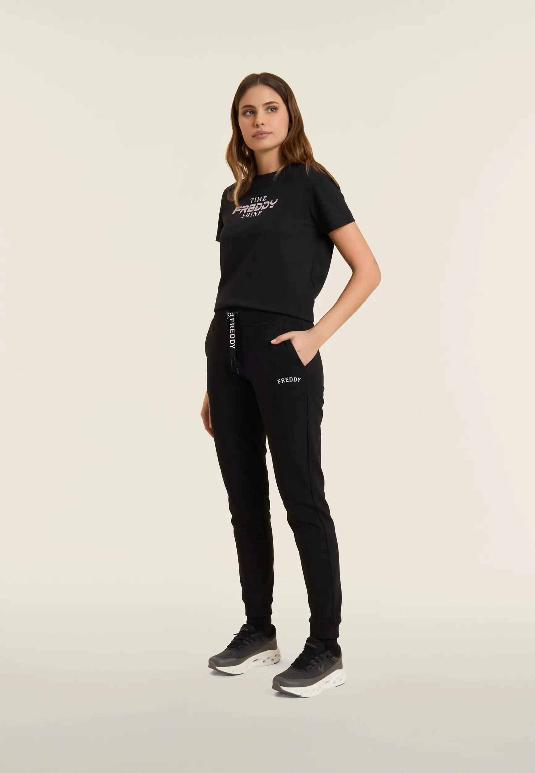Pantalon avec poignets côtelés et logo FREDDY sur le cordon de serrage 5/7
