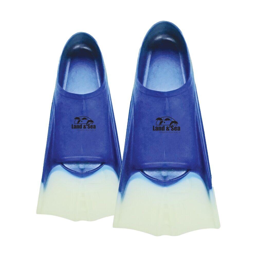 Land & Sea Sports Comfortable Silicone Swim Training Fins Blue
