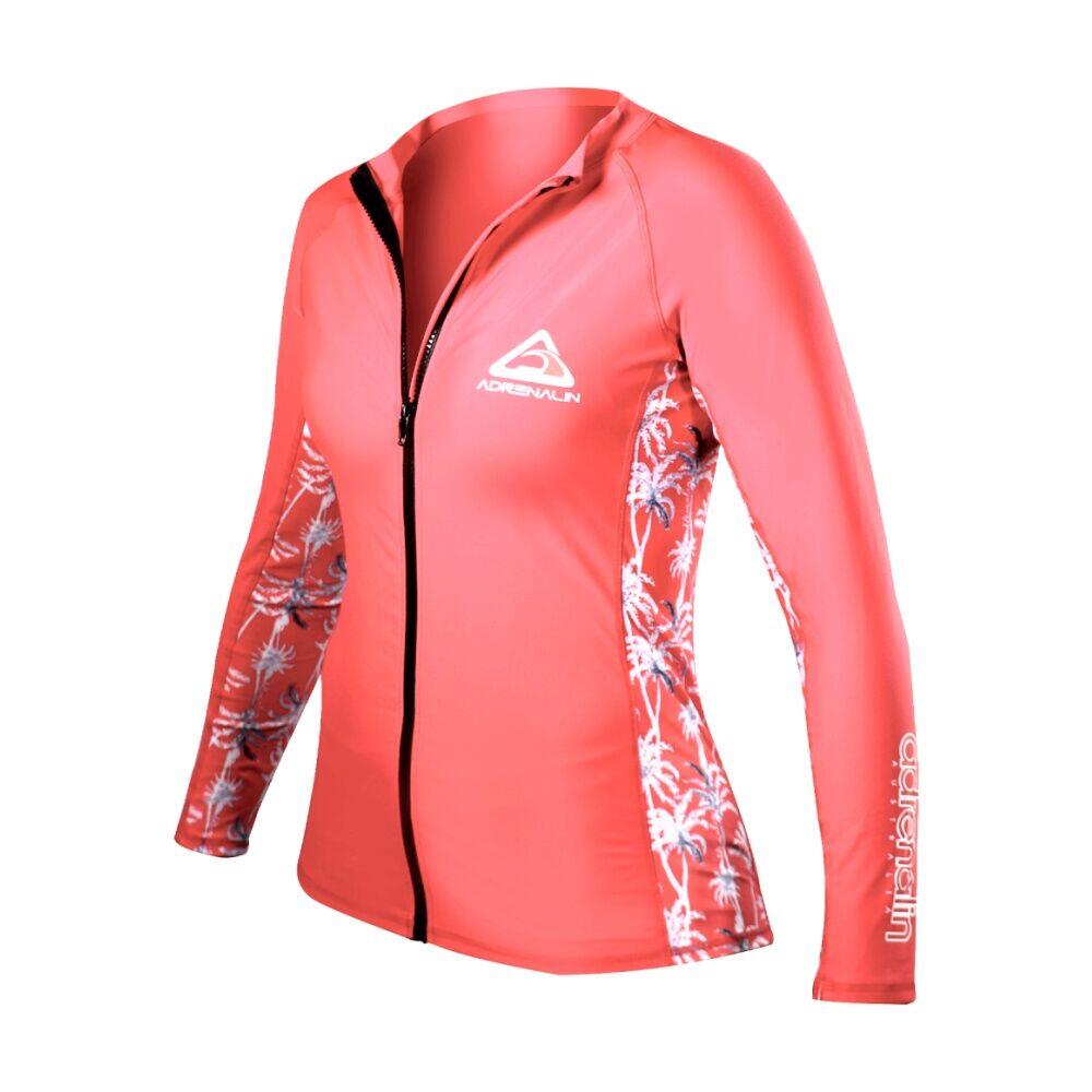 Adrenaline Beach Womens Full Zip Rashie Swim/Surf UPF50+ Sun