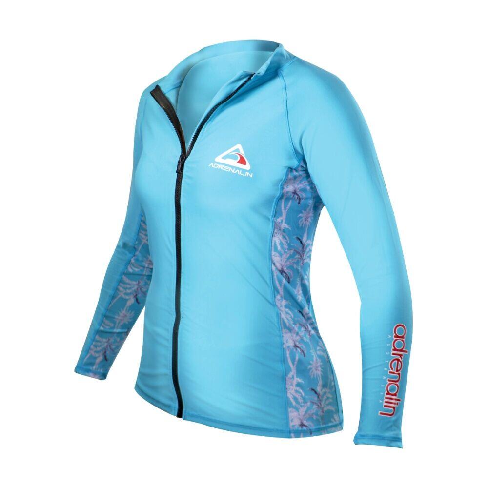 Adrenaline Beach Womens Full Zip Rashie Swim/Surf UPF50+ Sun