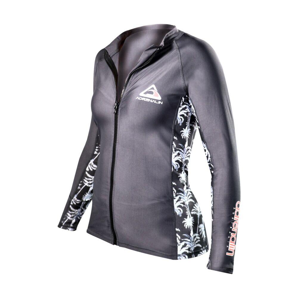 Adrenaline Beach Womens Full Zip Rashie Swim/Surf UPF50+ Sun