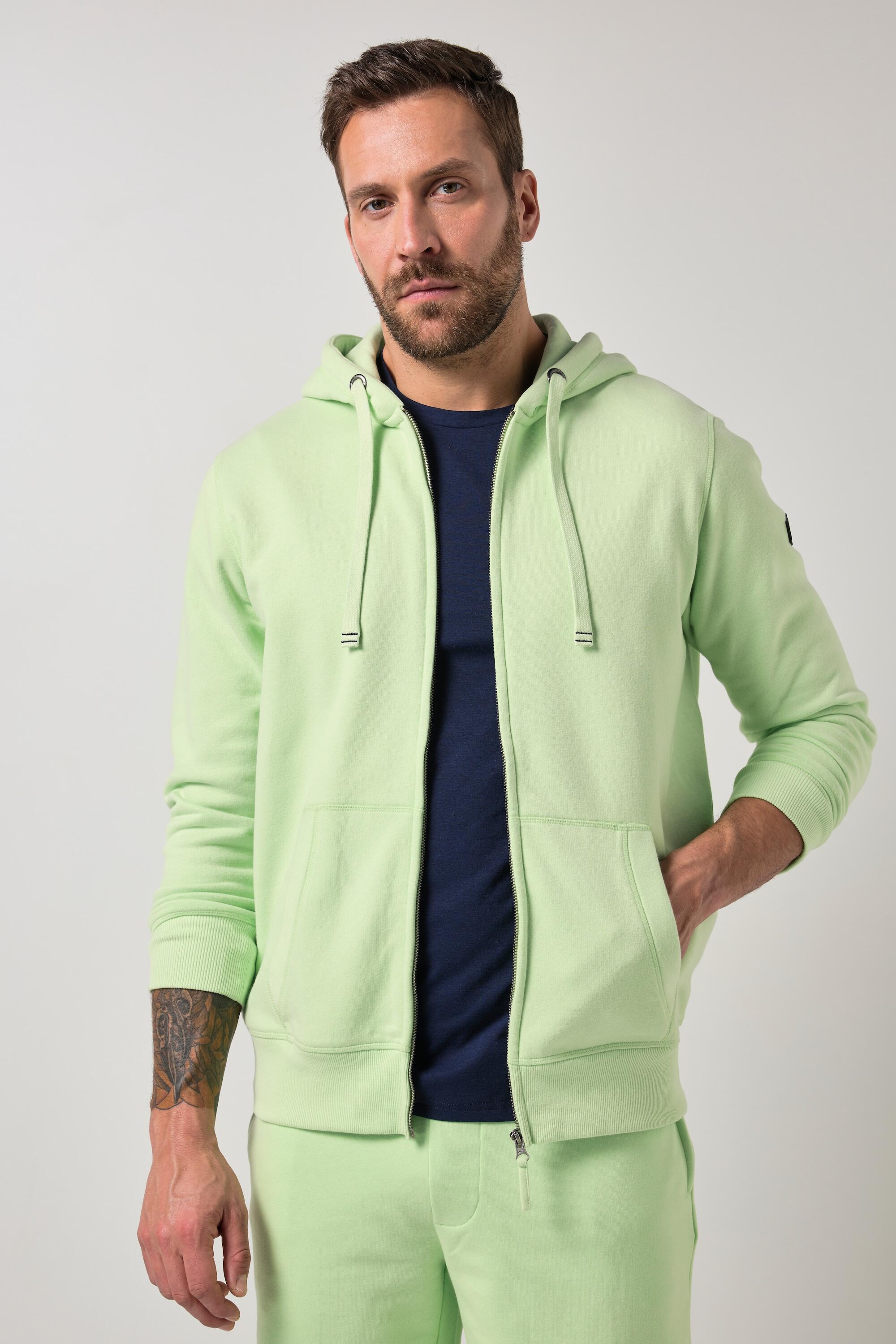 Męska Rozpinana bluza z kapturem dzianina dresowa do 8XL 3/7