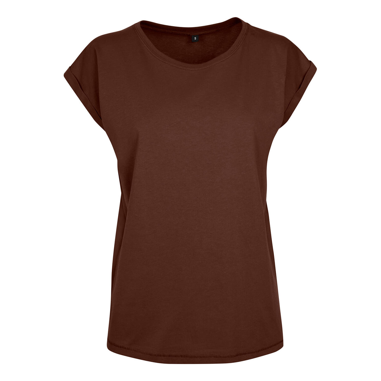 Build Your Brand Womens/Ladies Extended Shoulder T-Shirt