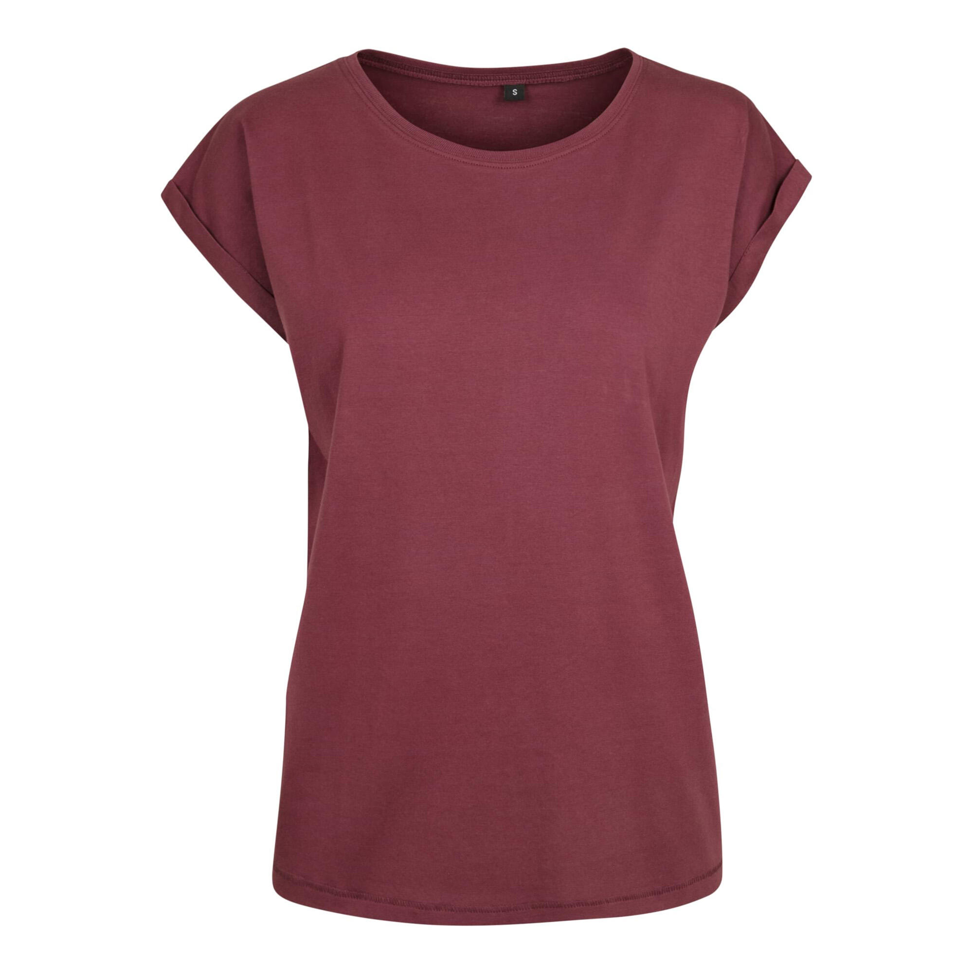 Build Your Brand Womens/Ladies Extended Shoulder T-Shirt