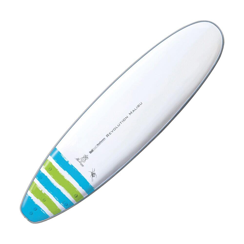 Redback Revolution Malibu Longboard Surfboard W/ Bamboo Composite Bue
