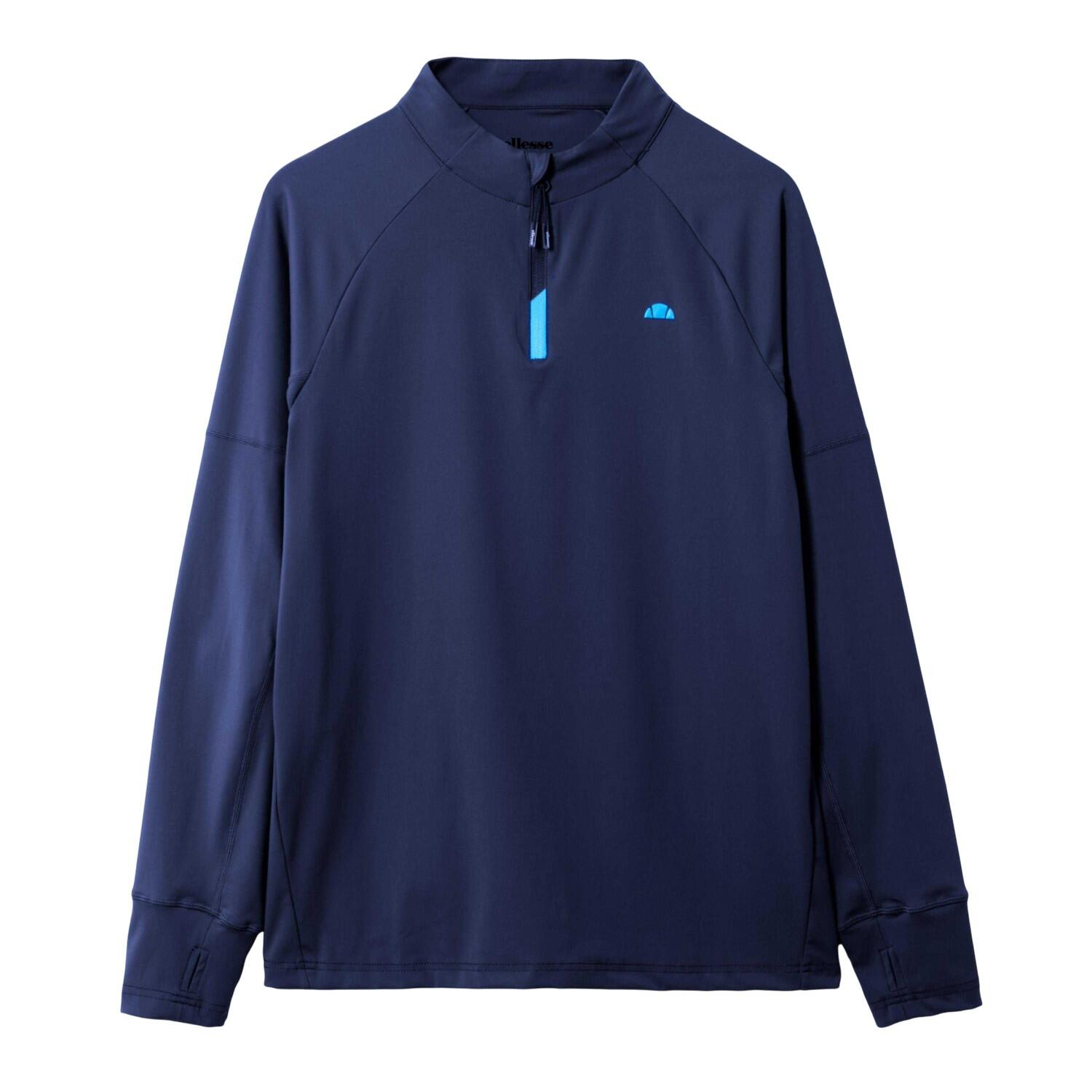 Ellesse Mens Musica Quarter Zip Long-Sleeved T-Shirt