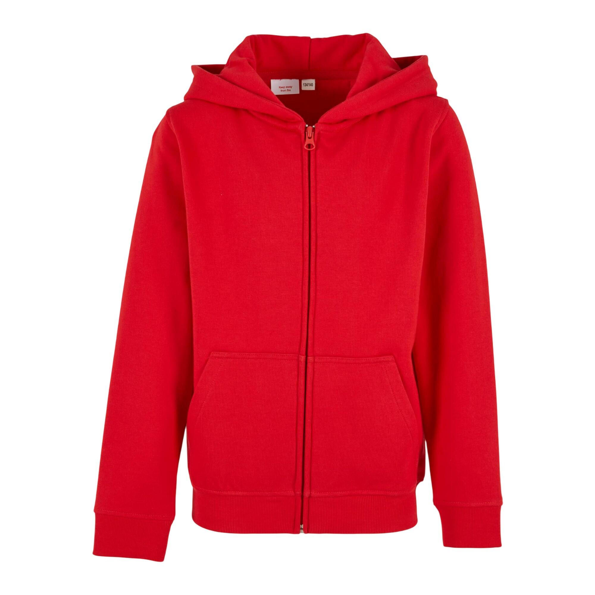 Build Your Brand Childrens/Kids Basic Organic Full Zip Hoodie
