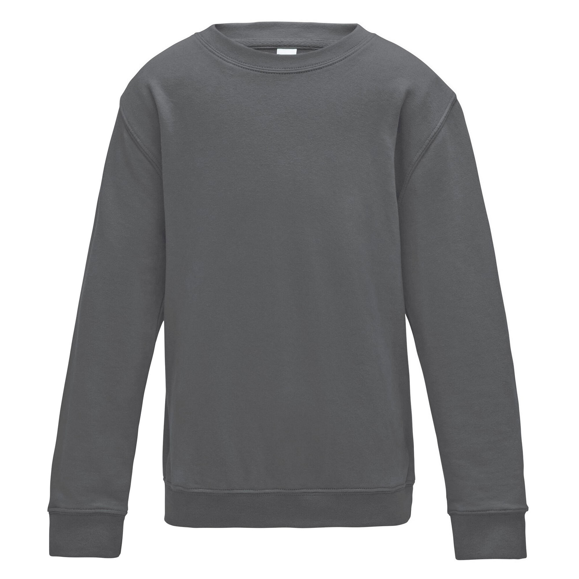 AWDis Just Hoods Childrens/Kids Plain Crew Neck Sweatshirt