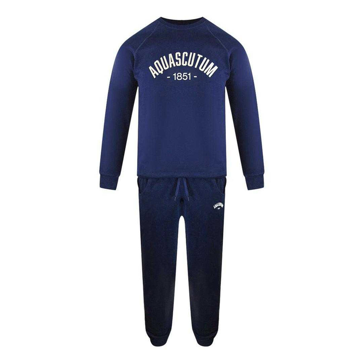 Aquascutum Mens Old School Crew Neck Tracksuit