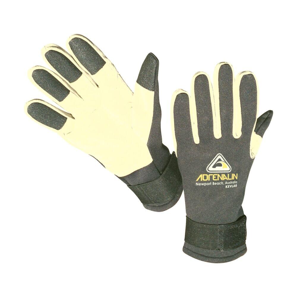 Adrenaline HDX Kevlar Diving Gloves w/ Grip Finger Tips