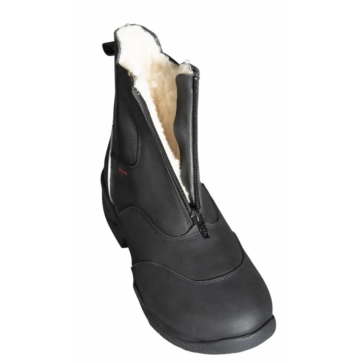 Boots d'équitation hiver en cuir d'agneau femme Karlslund 3/5