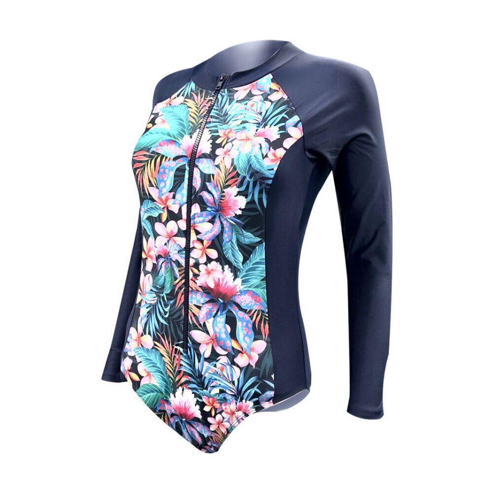 Adrenaline Arabella Long Sleeve Zipper Swimsuit UPF50+