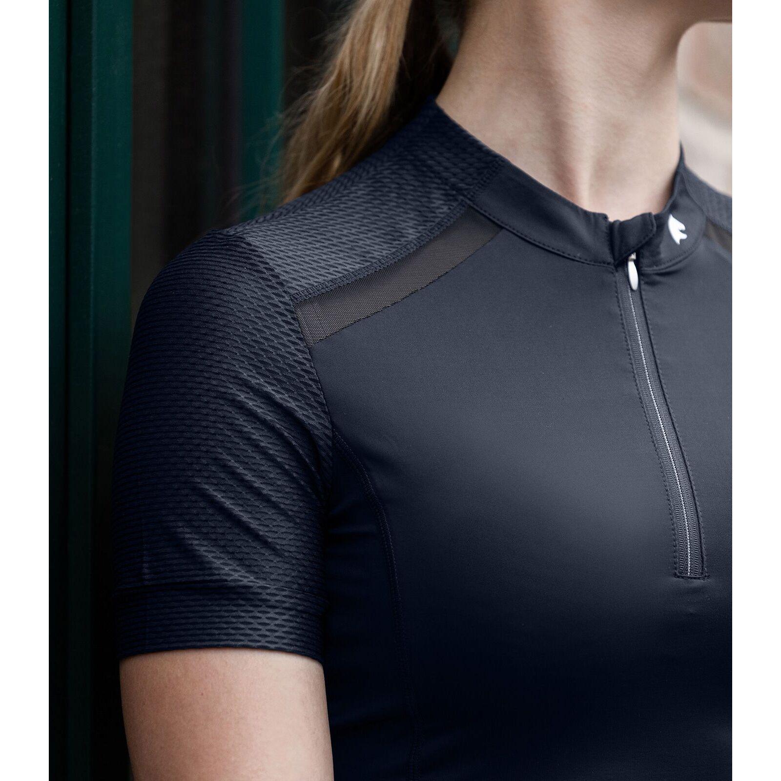 Technisch ruitershirt voor dames met rits ELT Nancy 6/7