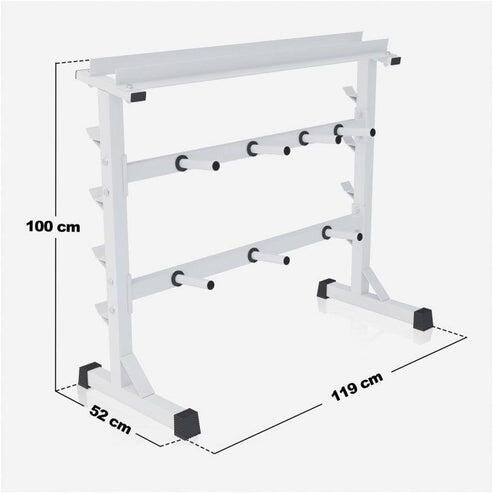 Rack porta-pesi Gorilla Sports acciaio 120×50×96 cm 350 kg 5/7