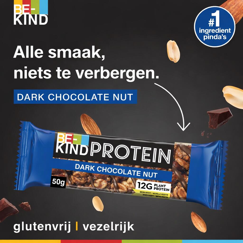 Snackreep eiwitrijk pure chocolade noten - Protein Double Dark Choc Nut 4/5