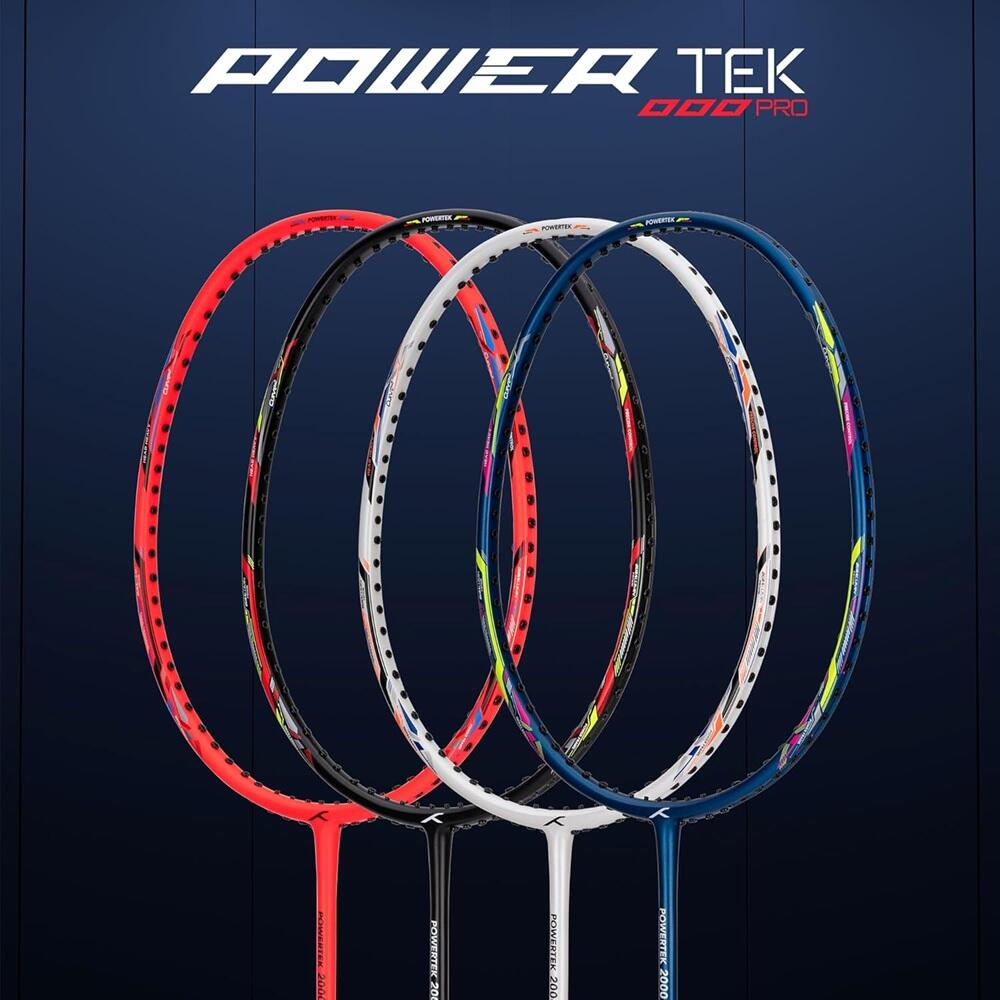 Badmintonschläger mit Schlägerhülle - Powertek 2000 Weiß 7/7