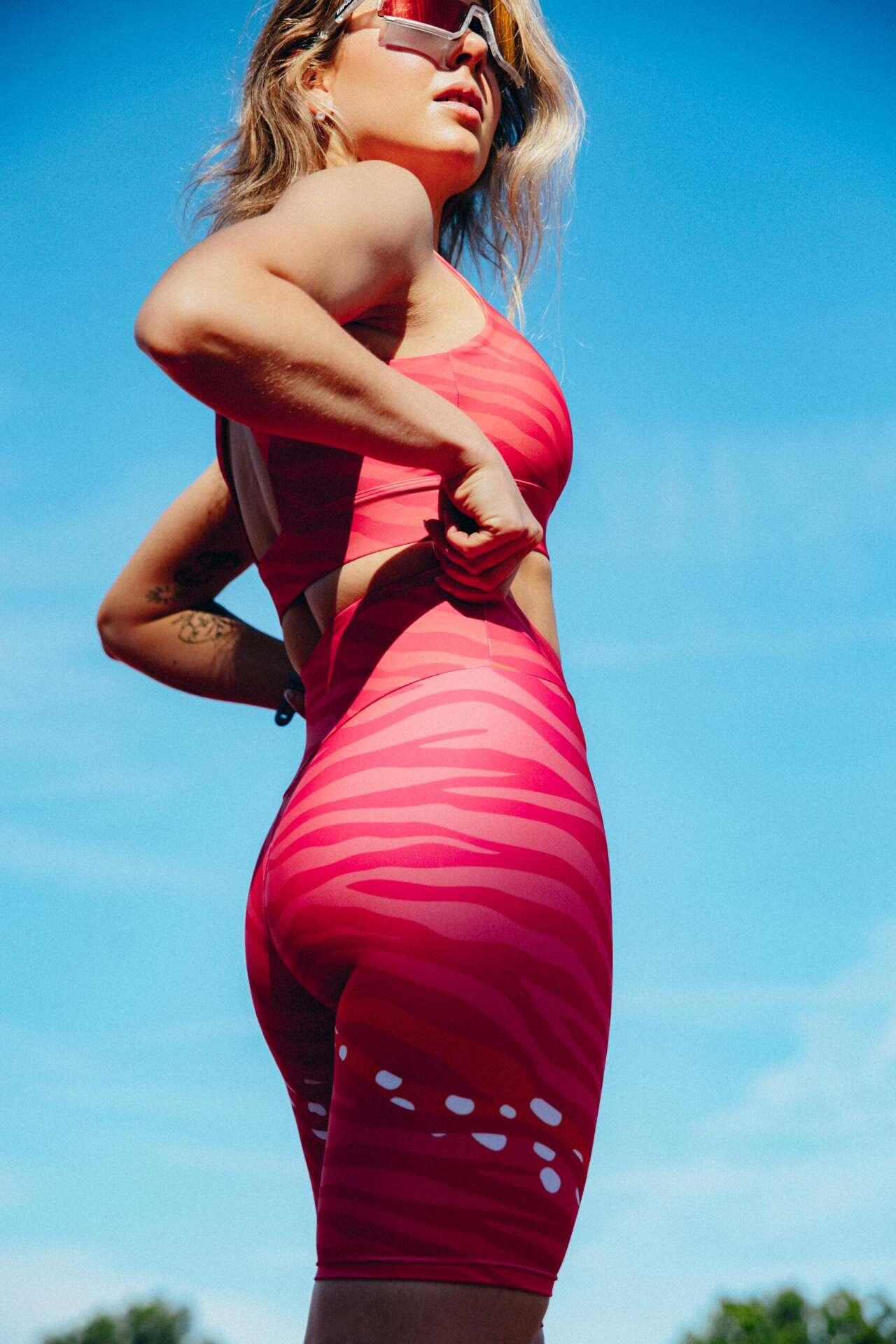 Legginsy sportowe damskie biker DEEP TRIP Juicy 2/7