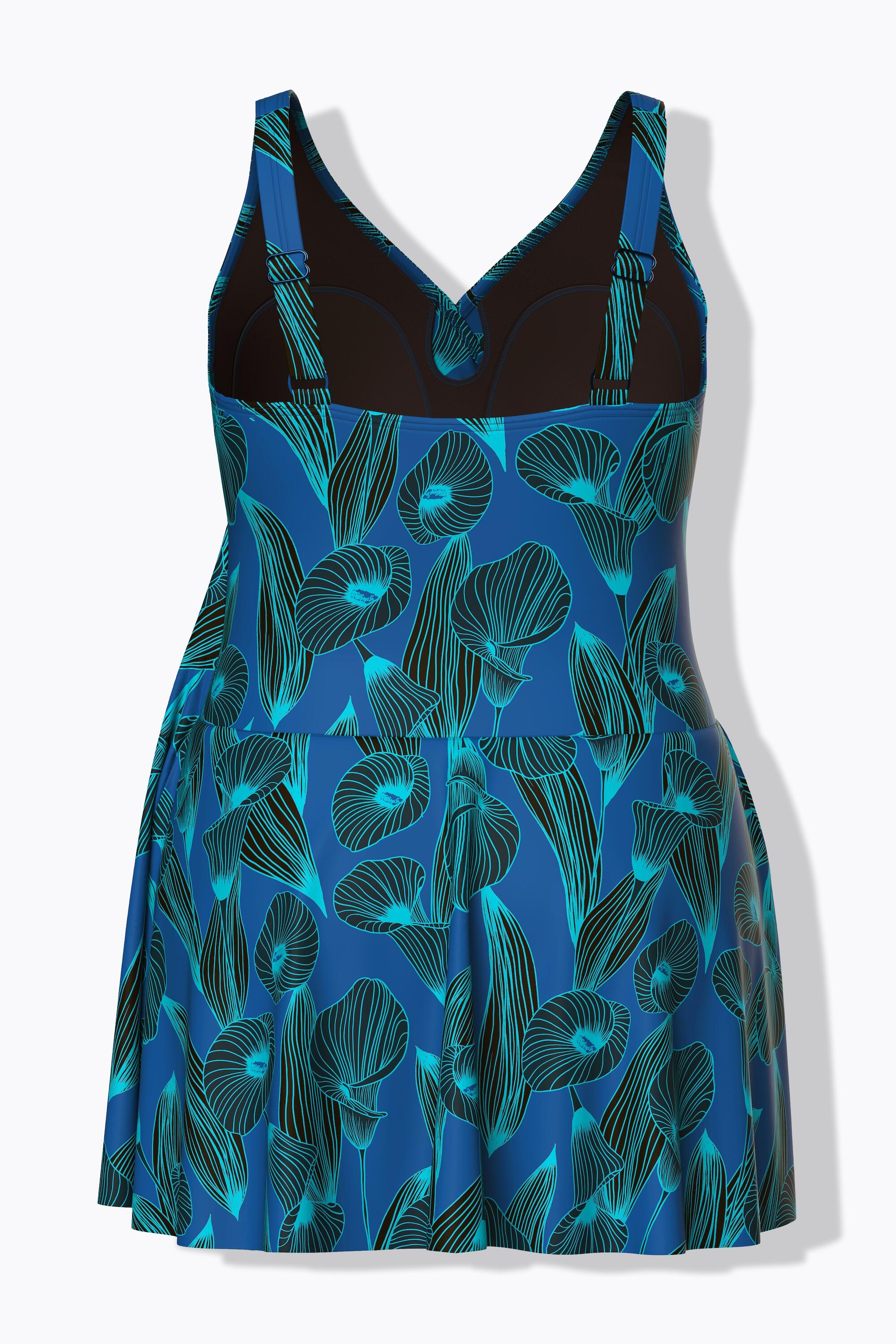 Femme Robe de bain avec bonnets souples décolleté en V imprimé arums 7/7