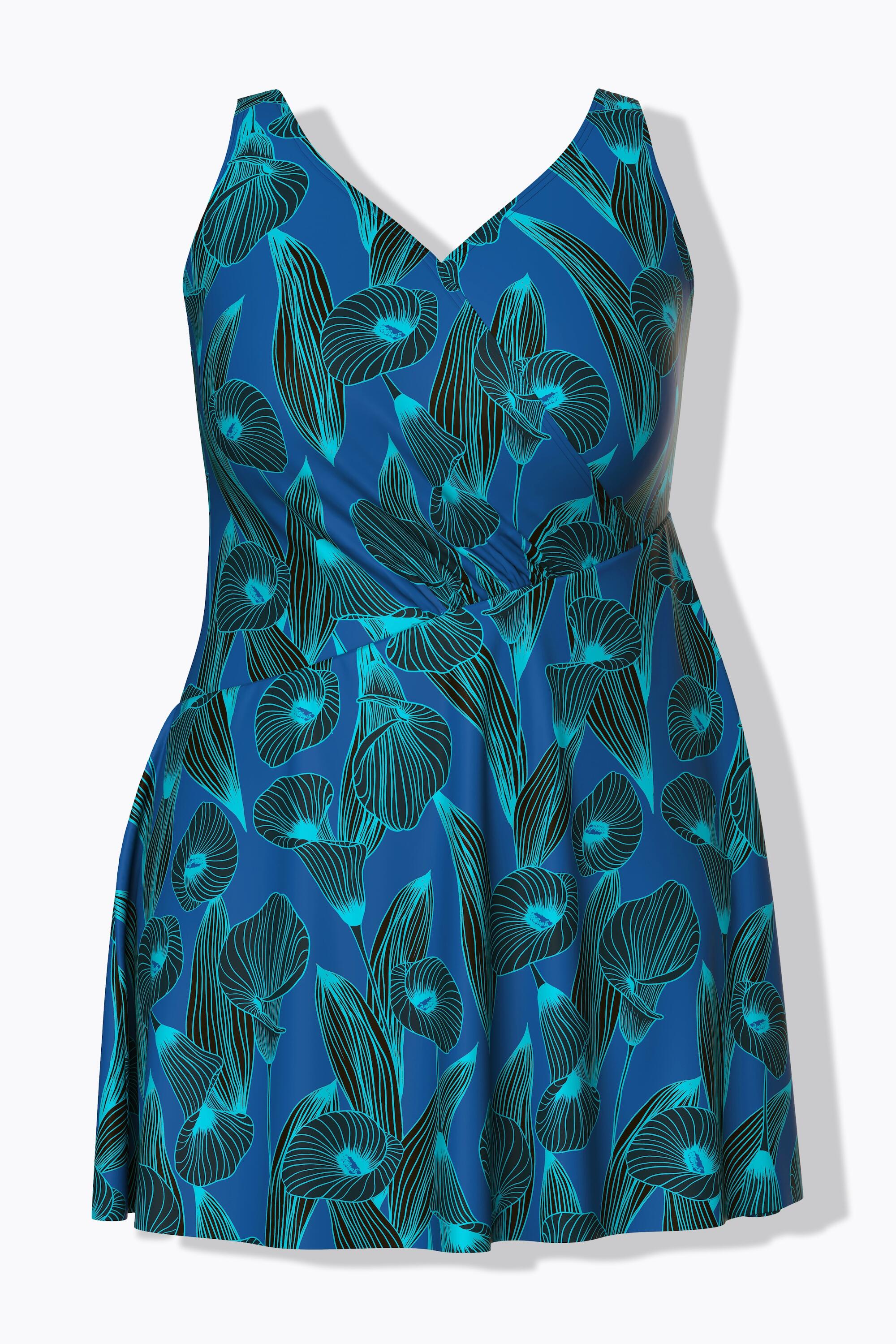 Femme Robe de bain avec bonnets souples décolleté en V imprimé arums 6/7