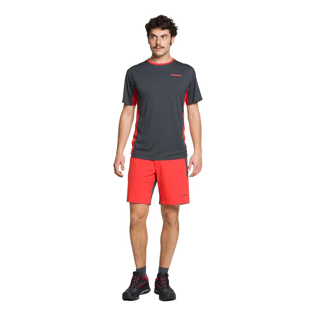 Bermuda para Hombre Trangoworld Hornavan df Rojo/Gris 4/4