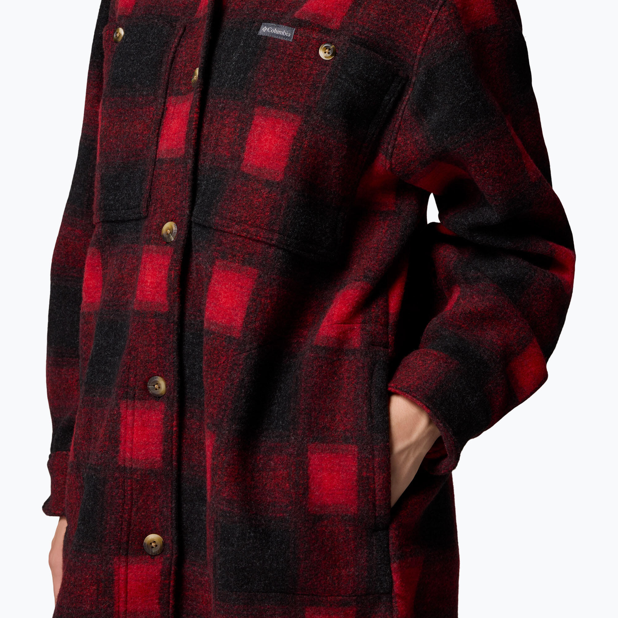 Casaco de lã longo feminino Columbia Wildbest Venture 6/7