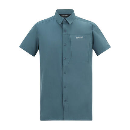 Chemise Manches Courtes De Voyage Homme (Bleu De Chine)