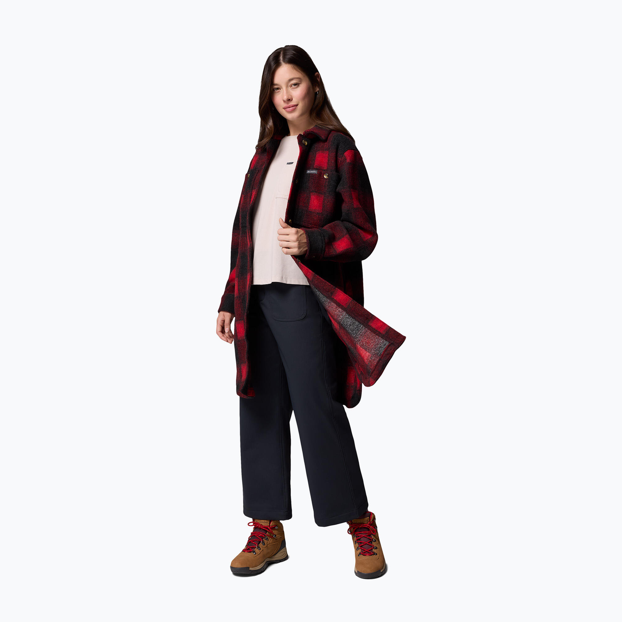 Casaco de lã longo feminino Columbia Wildbest Venture 2/7