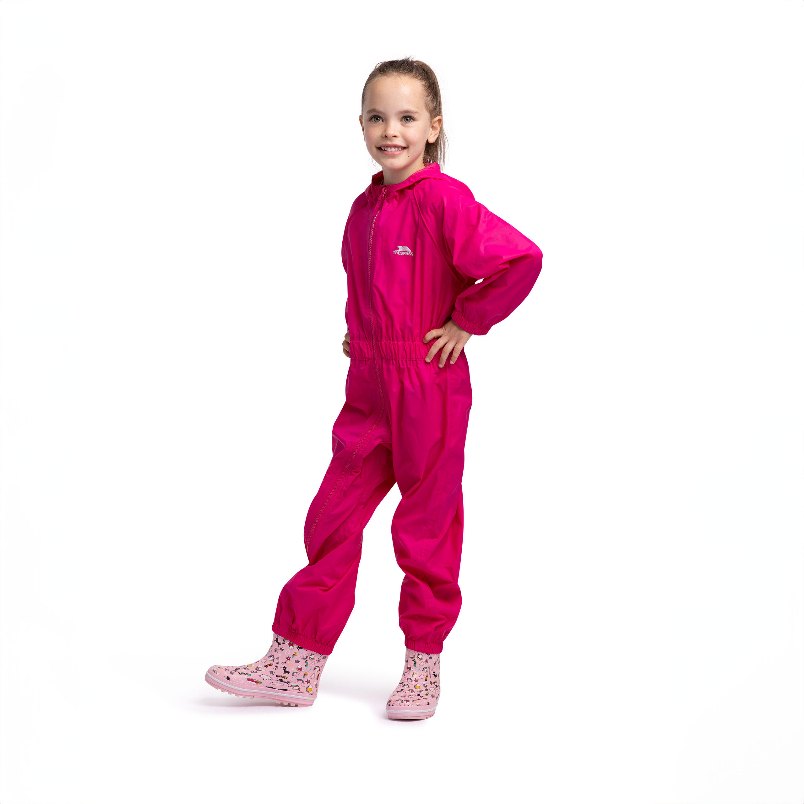 Tuta Intera Impermeabile Trespass Babies Button – Per Neonati 12/18 Mesi, Colore Gerbera, Morbida E Confortevole - 2