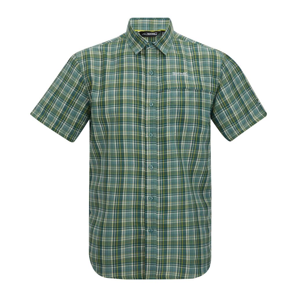 Mens Mindano Multi Check ShortSleeved Shirt (Arctic)