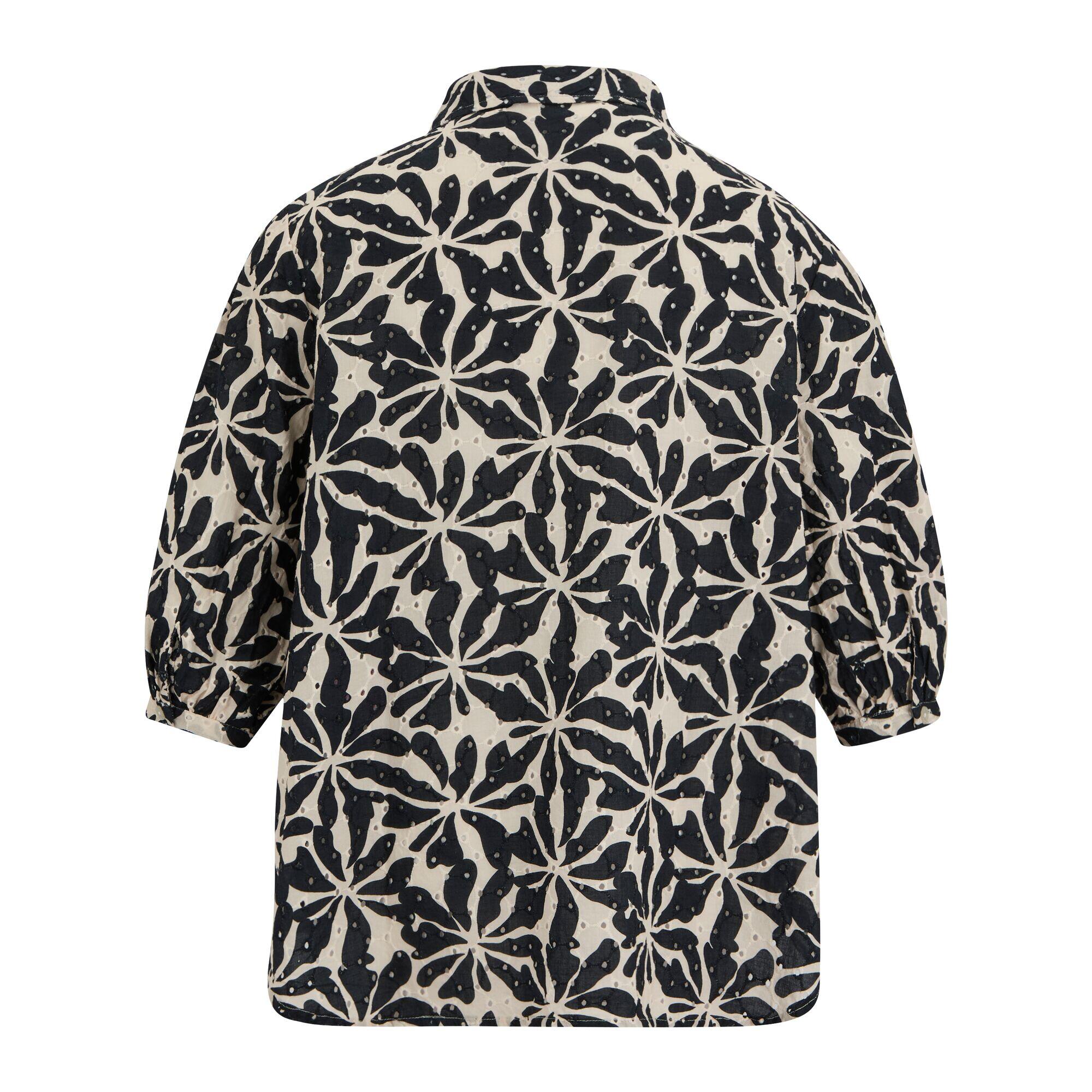 Chemisier Motif/style Floral Abstrait NOFINO Femme (Beige) 2/5