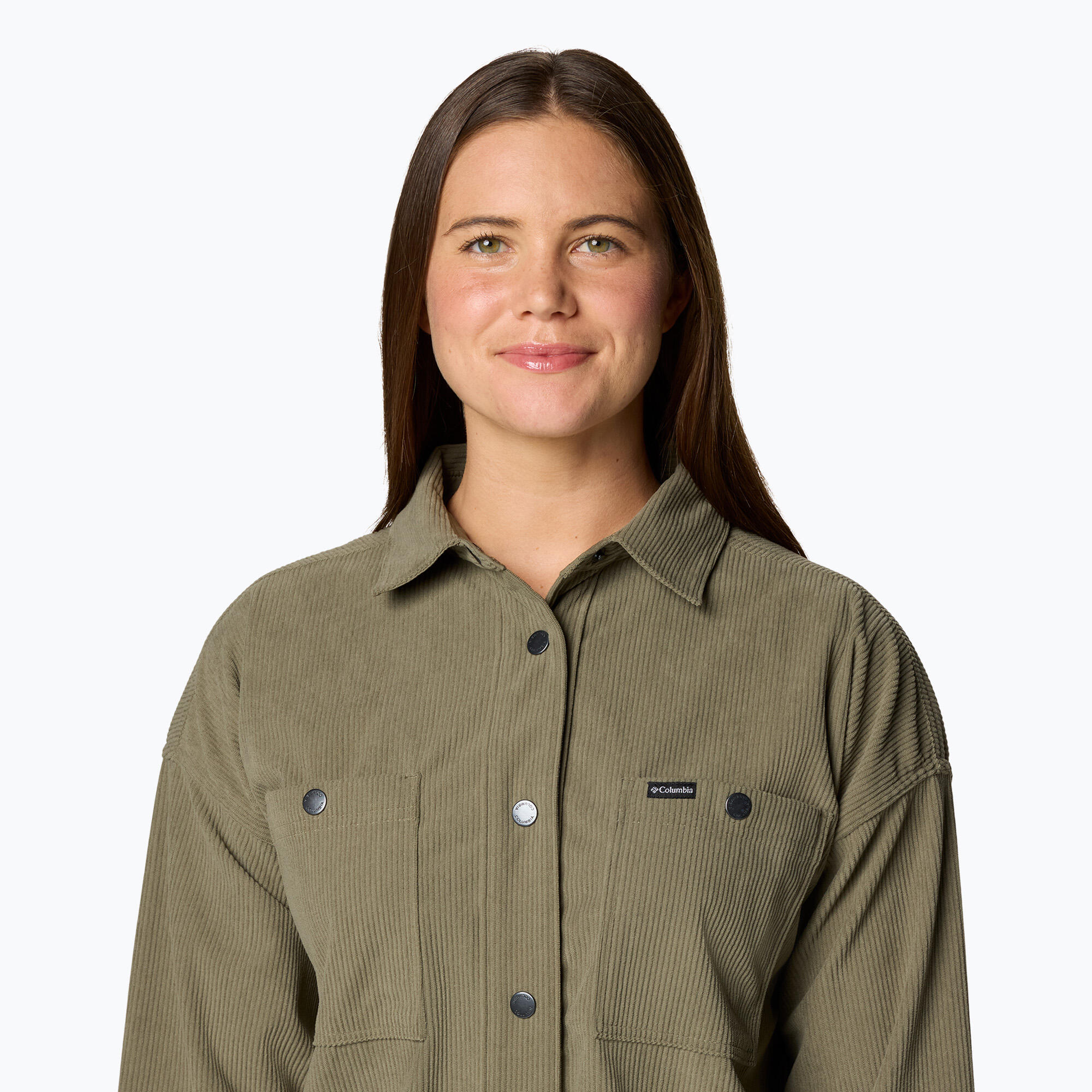 Camisa feminina Columbia Blue Point Creek Corduroy 4/4