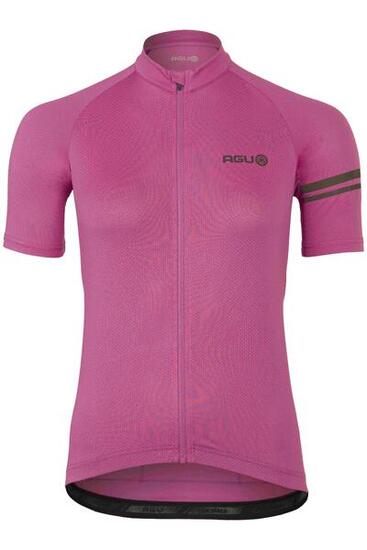 Fietsshirt korte mouwen dames Core sneldrogend 3 zakken electric fuchsia