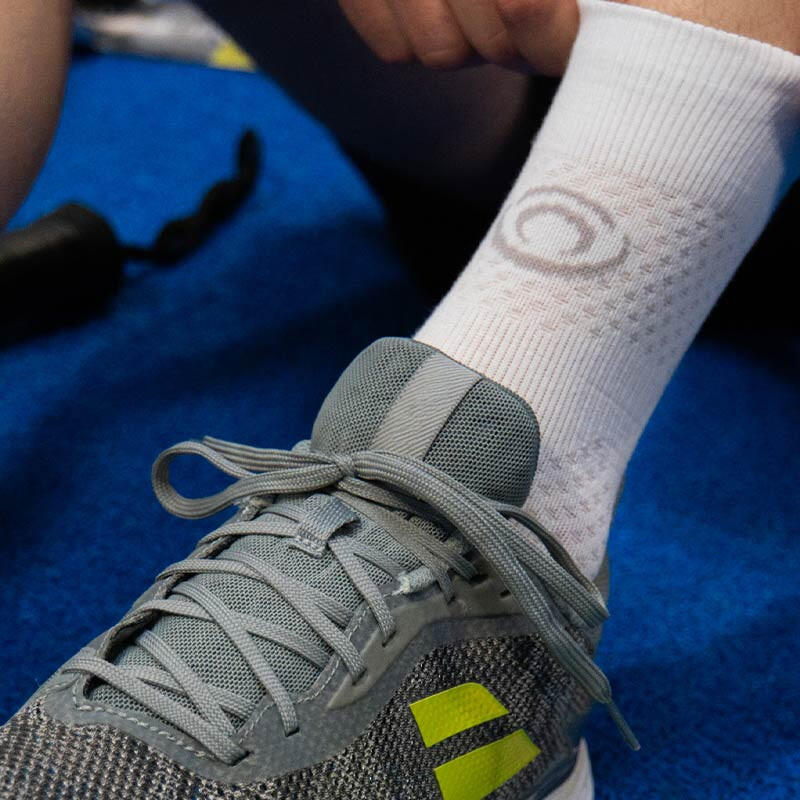 Chaussettes Padel haute Blanc/Gris 2/2