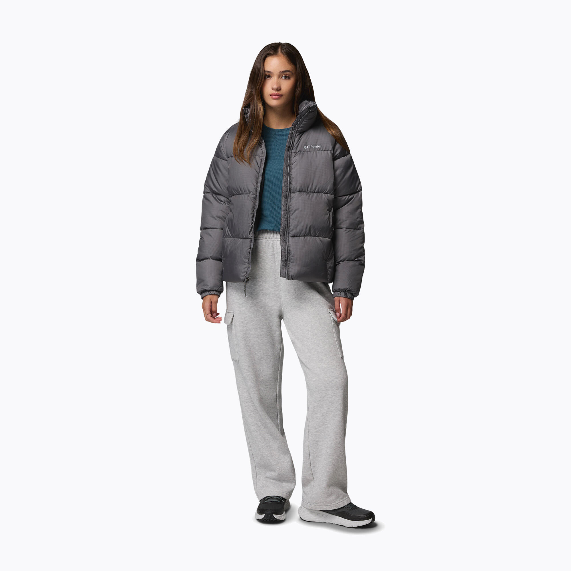 Casaco feminino acolchoado Columbia Puffect II com zíper completo 2/7