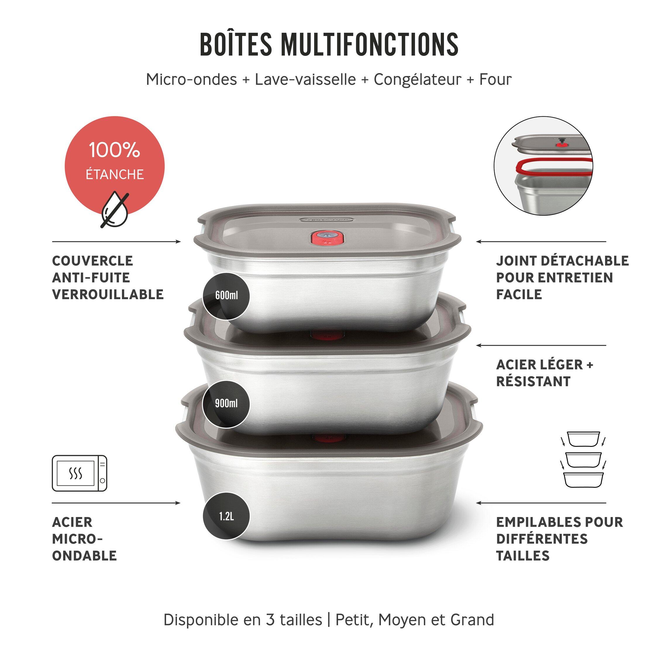 LUNCH BOX EN INOX MICRO-ONDABLE- 600ML 2/7